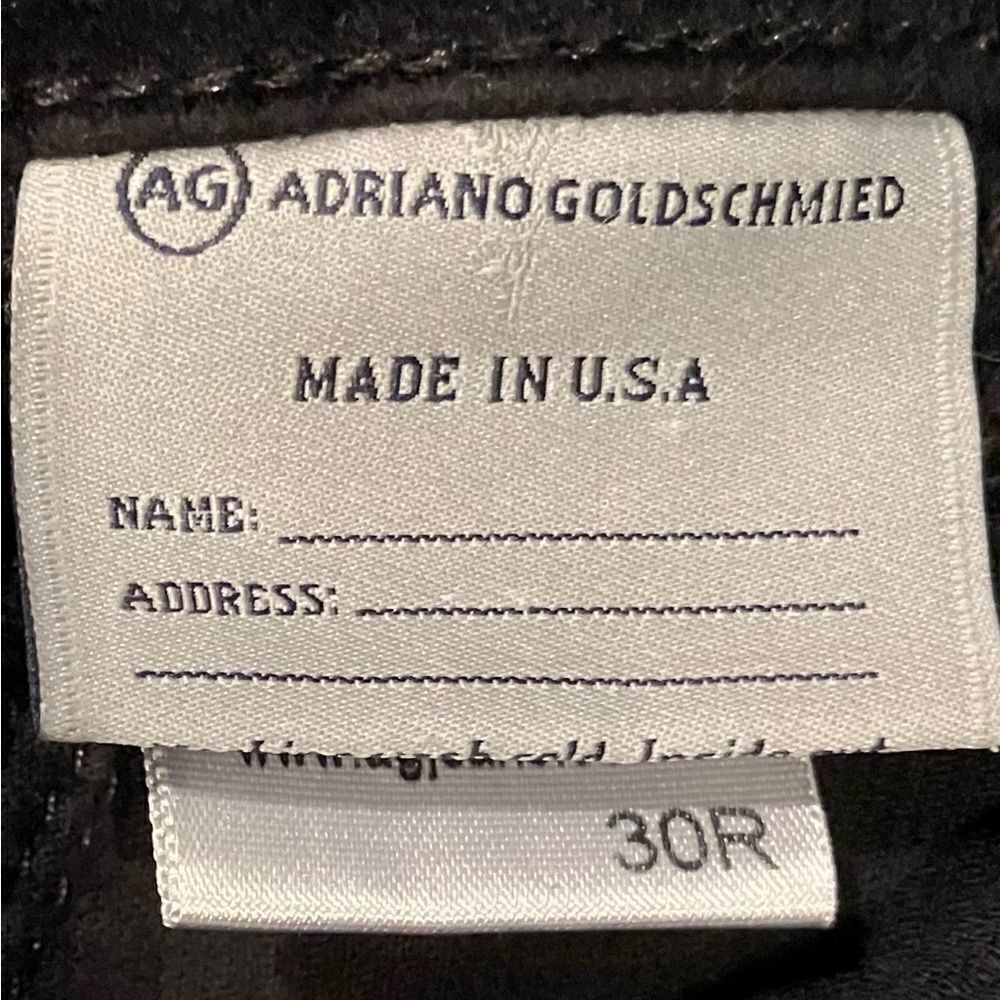 AG Adriano Goldschmied Stevie Slim Straight Ankle Pants in Dark Black Women’s 30 - Picture 9 of 11